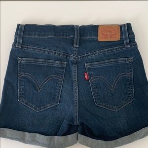 Levi’s Dark Washed Denim Shorts